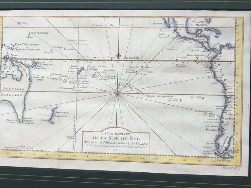 Pacific New Zealand . Abel Tasman. Bellin 1753 original Carousel 5
