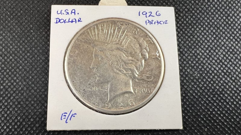 1926-S USA Silver Peace Dollar Coin - San Francisco Mint - Lot Y942 Carousel 1