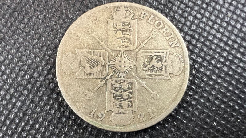1921 Great Britain One Florin Silver Coin - Lot Y947 Carousel 1