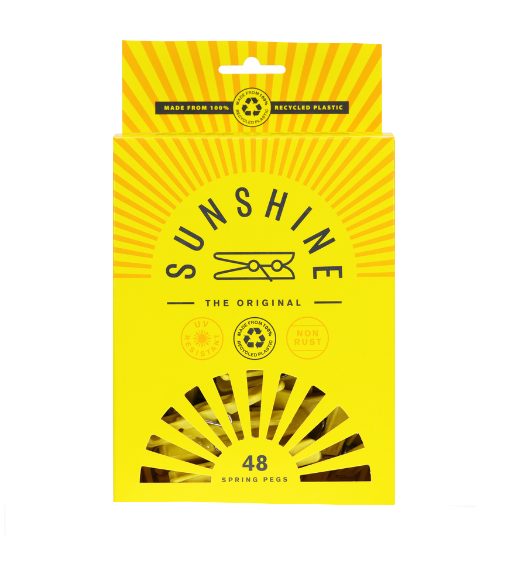 Sunshine Pegs, 48 Pack Yellow Carousel 1