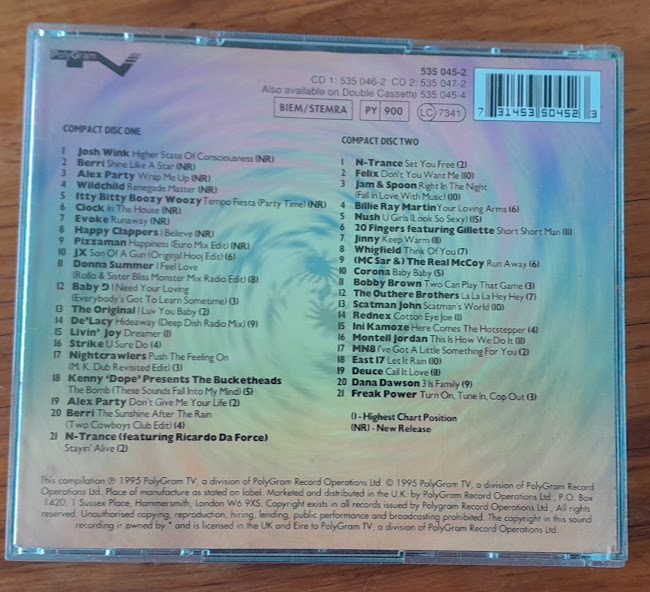 Dance hits from '95, 98 and 2000: 6 CDs Carousel 6