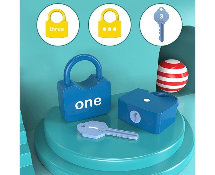 Lock And Key Pairing Alphanumeric Learning Toy For Kids Early Educational Carousel 2