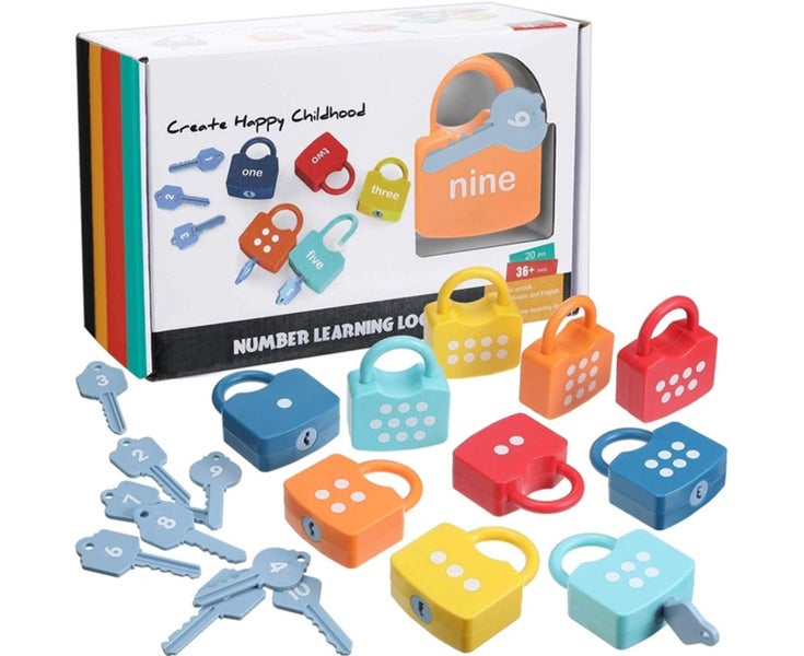 Lock And Key Pairing Alphanumeric Learning Toy For Kids Early Educational Carousel 1