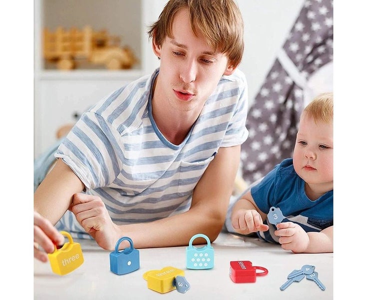Lock And Key Pairing Alphanumeric Learning Toy For Kids Early Educational Carousel 7
