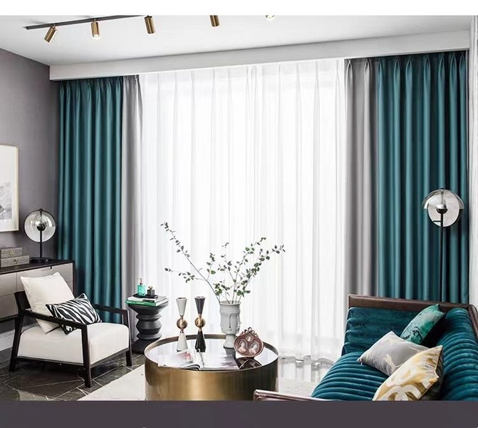 Dark Grey High Blackout Curtains Drapes Eyelet Hemp Fabric 360x160 MSE160-04 Carousel 5