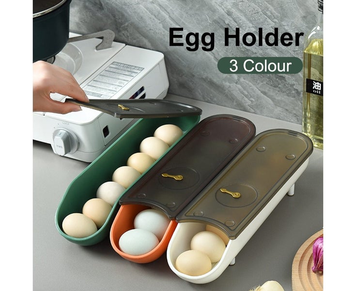 3pcs Kitchen egg tray with stackable timer, automatic rolling type with lid Carousel 2