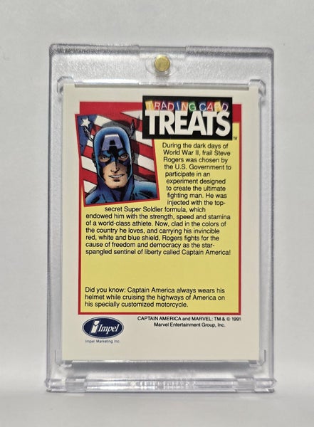 *** CAPTAIN AMERICA!! 1991 MARVEL IMPEL TRADING CARD * Carousel 2