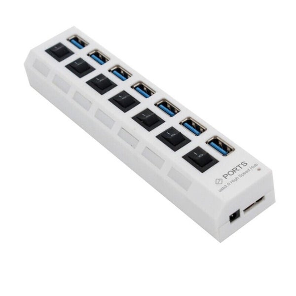 7 Port USB 3.0 High Speed Extension Hub Splitter Extender For PC Laptop MacBook Carousel 14