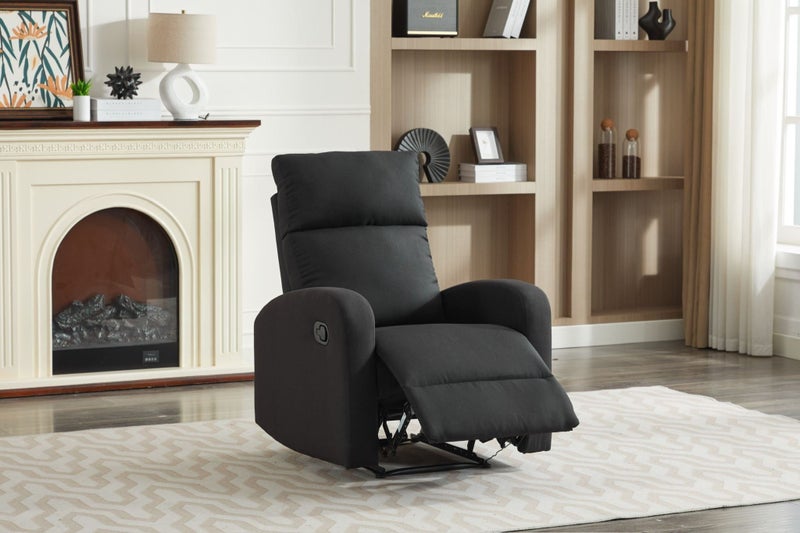 SX Black Polyester 1 Seater Recliner62863870187649113