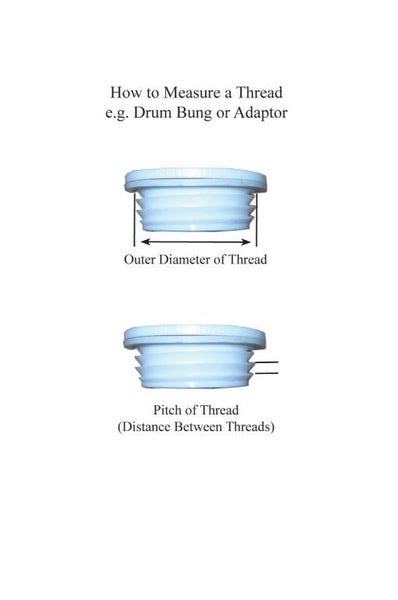 Drum Bung 2" with 3/4" insert well, White Carousel 2