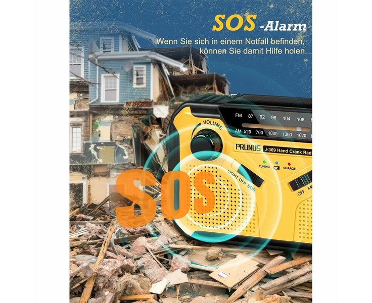 Solar Radio Crank Emergency, Crank Radio FM AM Radio Battery Operated, Emer Carousel 7