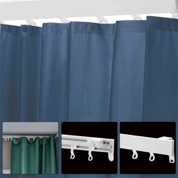 50PCS Hanging Curtain Glide Hook Ring Rail Runner Track Window Grip Drape Hook Carousel 11