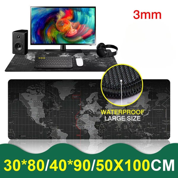 Large Size Gaming Mouse Pad Desk Mat Anti-slip Rubber Speed World Map Mousepad Carousel 1