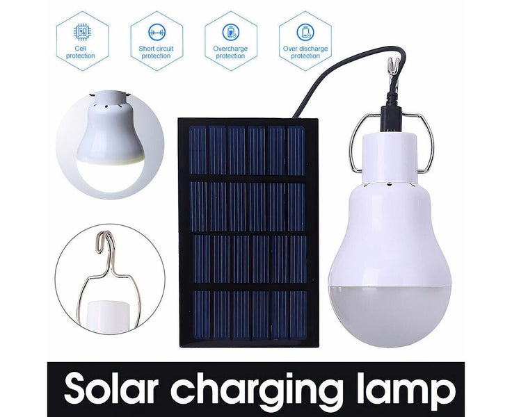 Solar Panel Powered LED Lights Bulb Light Tent Lamp Yard Camping Outdoor In Carousel 1