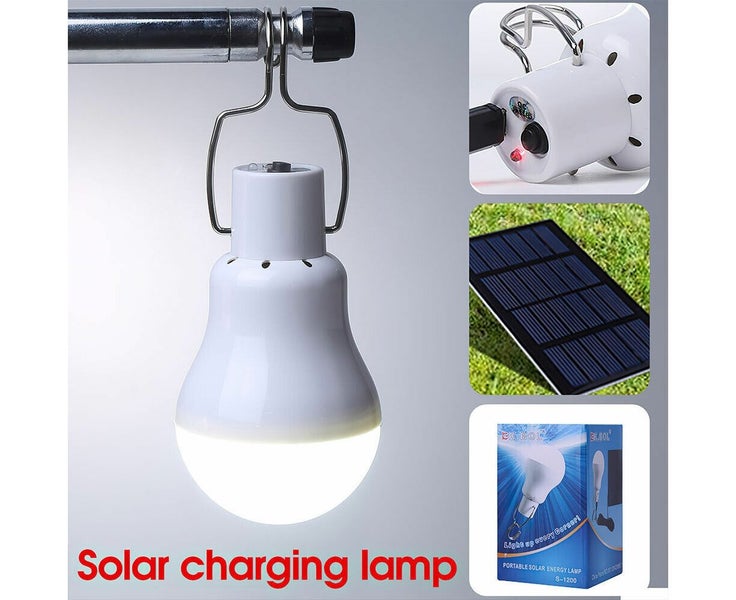 Solar Panel Powered LED Lights Bulb Light Tent Lamp Yard Camping Outdoor In Carousel 2