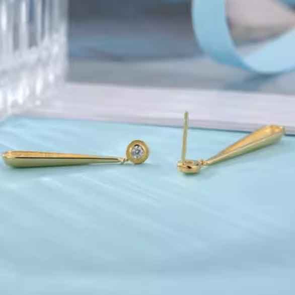 Gold Drop Earrings "Cali" Carousel 5