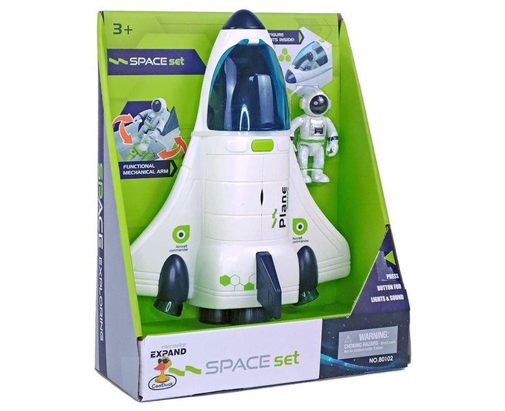 Space Plane Toy for Kids with Lights, Sound and Astronaut, Spaceship Toys f Carousel 1