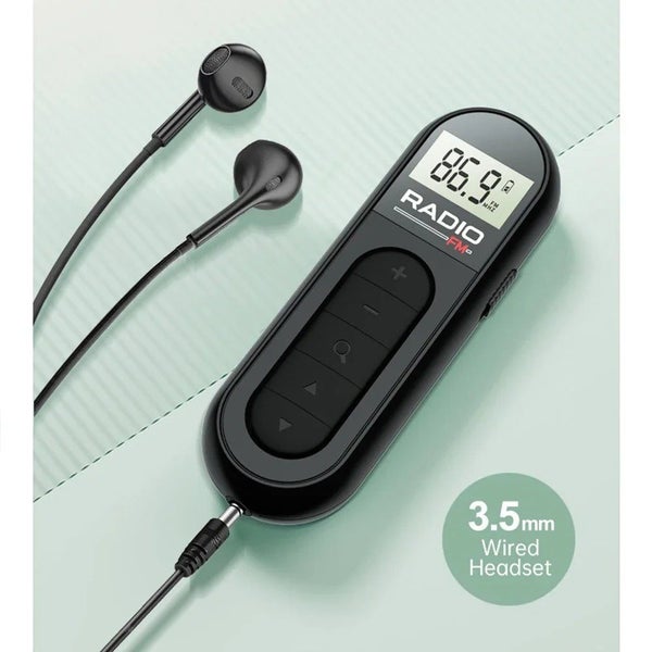 Rechargeable FM Pocket Digital Radio Portable Walkman for Hiking & Travel Carousel 1