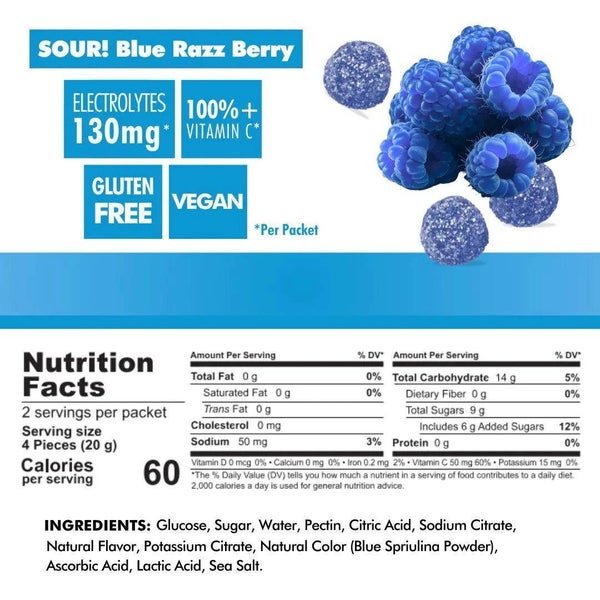 Bonk Breaker Sour Blue Razz Berry Energy Chews - 40g Carousel 3