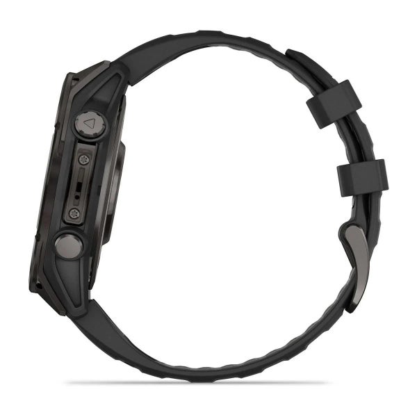fenix 8 - 47 mm, AMOLED Sapphire, Carbon Grey DLC Titanium with Black/Pebble ... Carousel 12