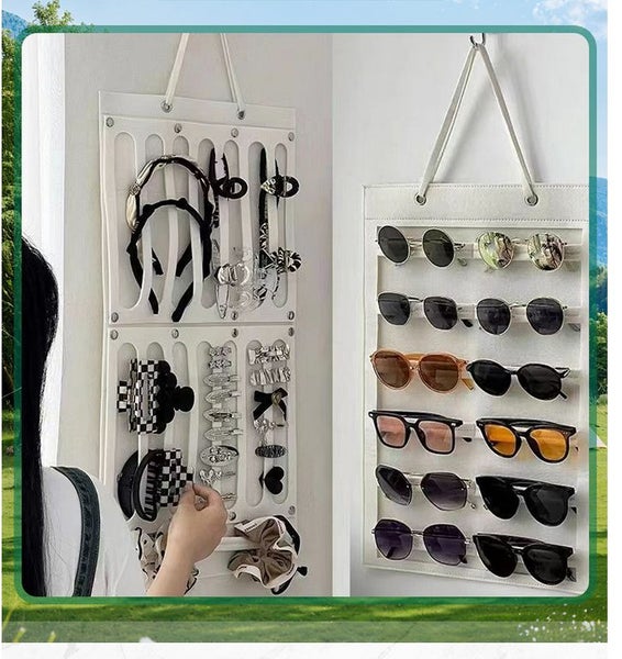 PTN NEW 12 Slots Felt Sunglasses Organizer Hanging Wall Glasses Holder Display Carousel 1