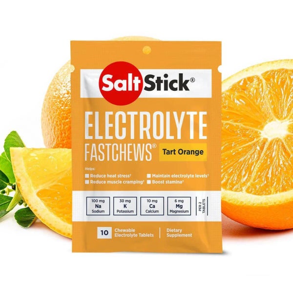 SaltStick FastChews - Pack of 10 Chewable Electrolytes - Tart Orange Carousel 2