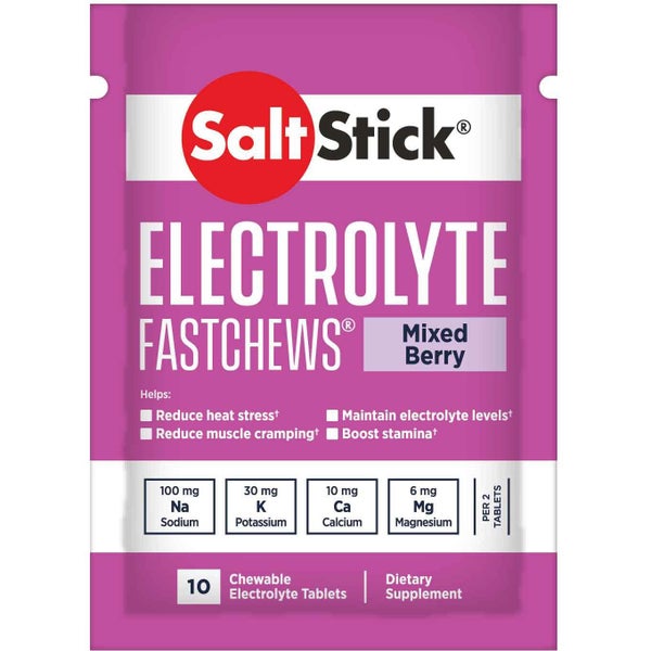 SaltStick FastChews - Pack of 10 Chewable Electrolytes - Mixed Berry Carousel 1