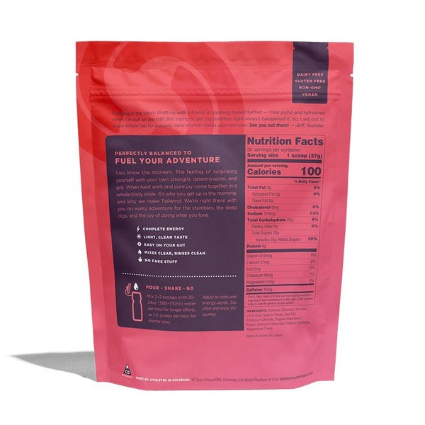 Tailwind Nutrition - Raspberry - Caffeinated - 30 Serve Carousel 2
