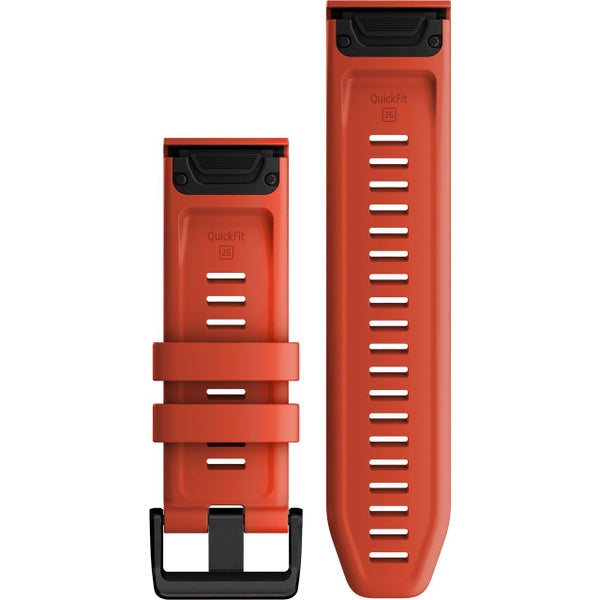 Garmin QuickFit 26 Watch Band Flame Red Silicone Carousel 2