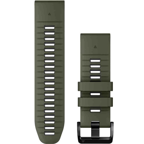 Garmin QuickFit 26 Watch Bands - Moss/Graphite Silicone Carousel 1