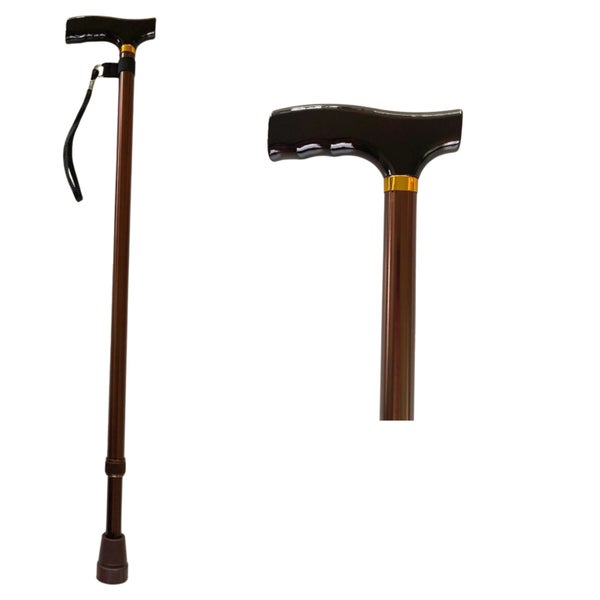 T Handle Walking Stick - Bronze Lightweight Cane Carousel 1