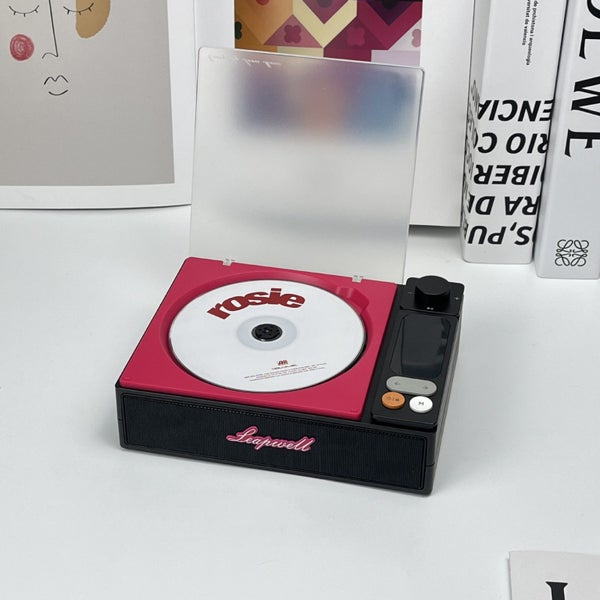 Portable CD Player with Speakers Bluetooth for Car Home Black Pink Carousel 1