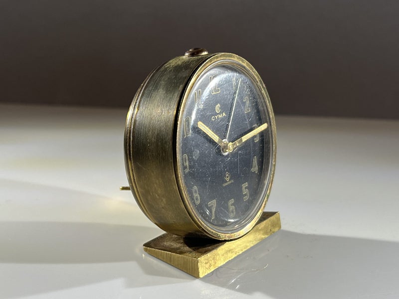 1940-50s Cyma Swiss Made Alarm Clock - 8 Day Movement Carousel 2