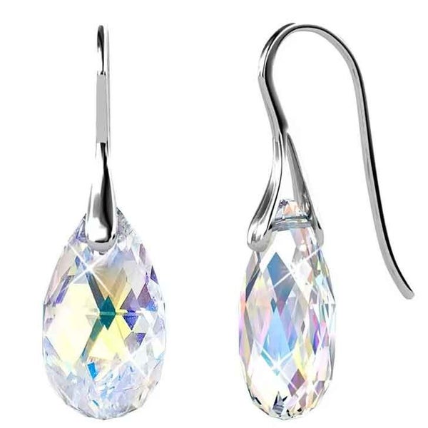 18K White Gold Crystal Drop Earrings "Talisha" Carousel 1