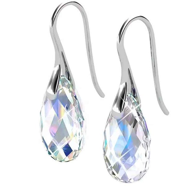 18K White Gold Crystal Drop Earrings "Talisha" Carousel 8