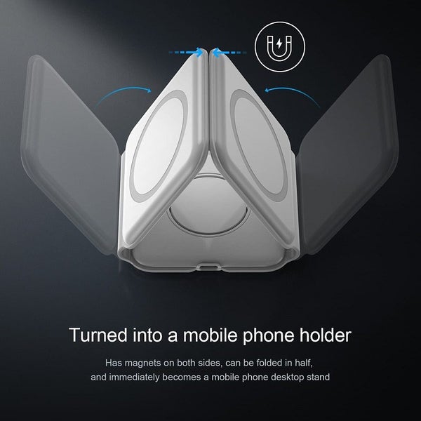 iLead Foldable 3-in-1 Wireless Charging Station with Floating Stand 15W Adapter62863853781890113