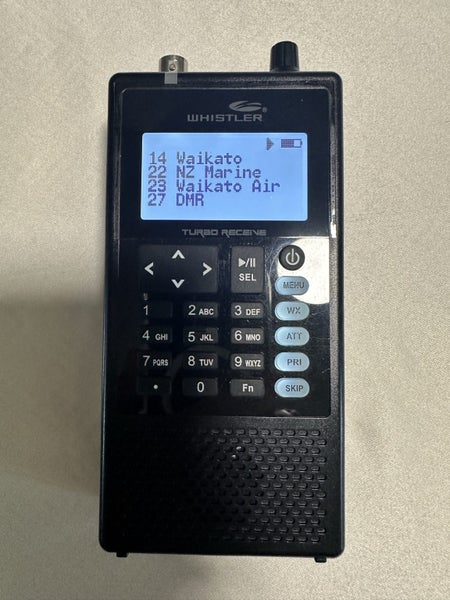 Whistler TRX-1E Digital Radio Scanner, preprogrammed with most NZ database Carousel 1