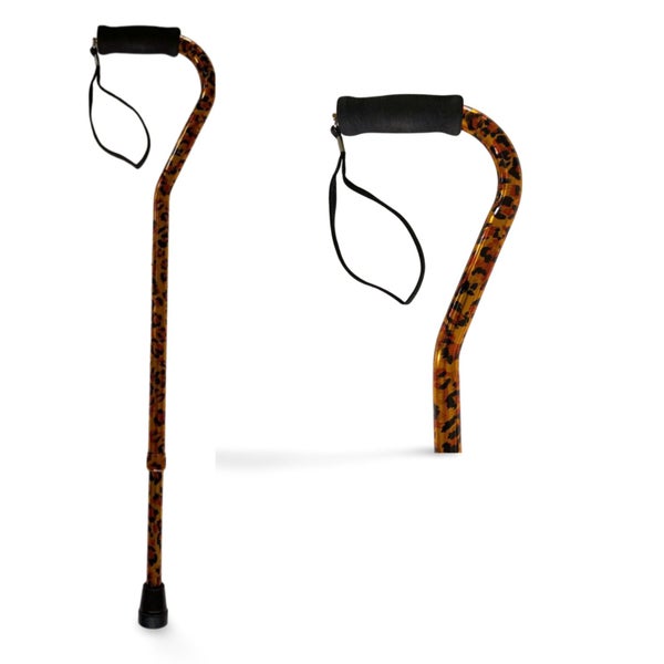 Swan Handle Walking Cane - Leopard Print Lightweight Walking Stick Carousel 1