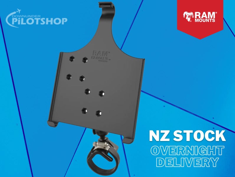 RAM EZ-Roll'r Holder for iPad Air 3 and Pro 10.5 with Clamp for Bonanza Aircraft Carousel 1
