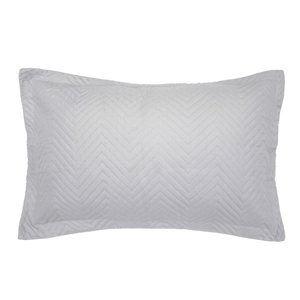 Herringbone Embossed Coverlet Set Silver Single / Double- Bambury Carousel 2