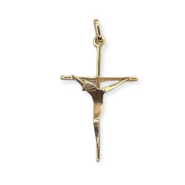 9CT Y/G CROSS PENDANT Carousel 1