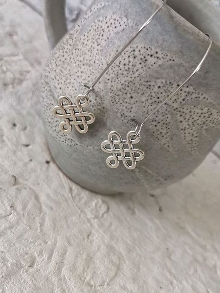 Celtic Knot Pendant Earrings - Stainless Steel Hooks Carousel 3
