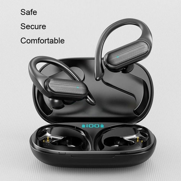 Earbuds - Double Hooks - Secure Fit - Clear Microphone - Noise Filter Carousel 1