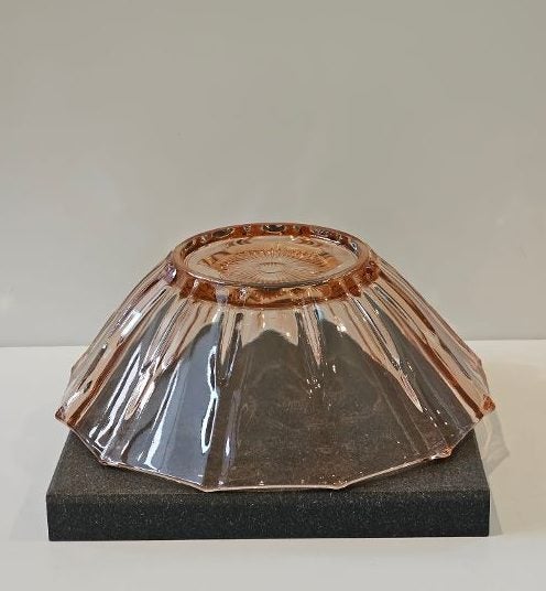 'Narchie' Hand Blown Art Deco Depression Glass in Blush Pink (Lot 1)62863873075843114