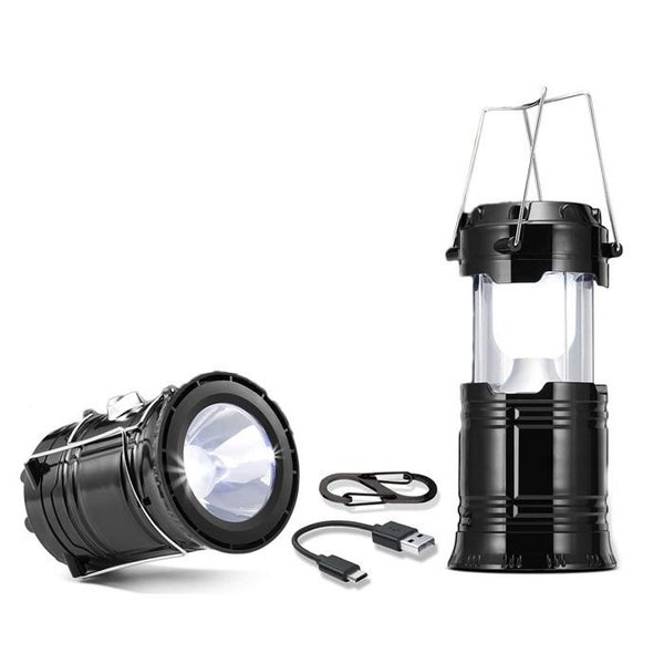 Camping Solar Lanterns 1/2-Pack USB Rechargeable Emergency Lighting Carousel 1