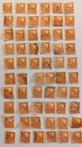 75 NZ used Whare stamps circa 1935-1941 Carousel 2