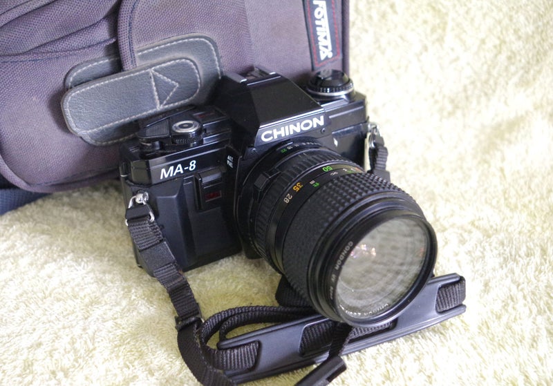 Chinon MA-8 (Minolta X370n rebranded) f3.5/28-70 Zoom + bag /Tested & functional Carousel 2
