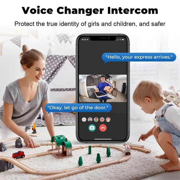 Wireless Doorbell Camera Night Vision Two Way Audio APP Control-White Carousel 8