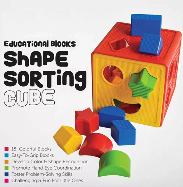 Plastic Baby Blocks Shape Sorter Toys Intelligence Learning Box Preschool Kids Carousel 1