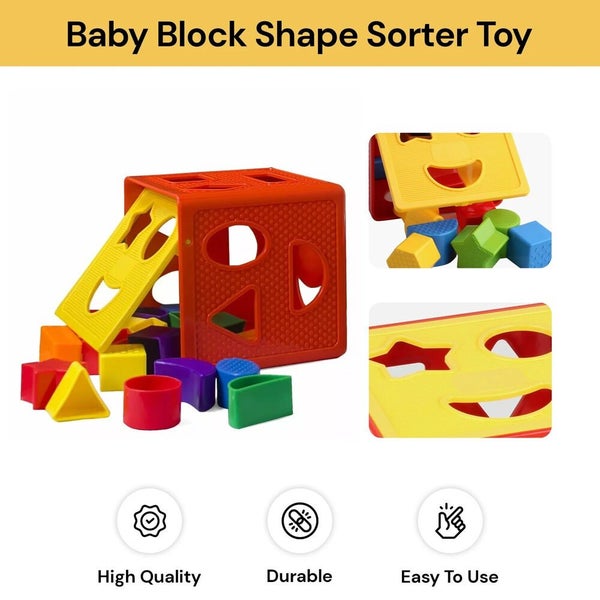 Plastic Baby Blocks Shape Sorter Toys Intelligence Learning Box Preschool Kids Carousel 2